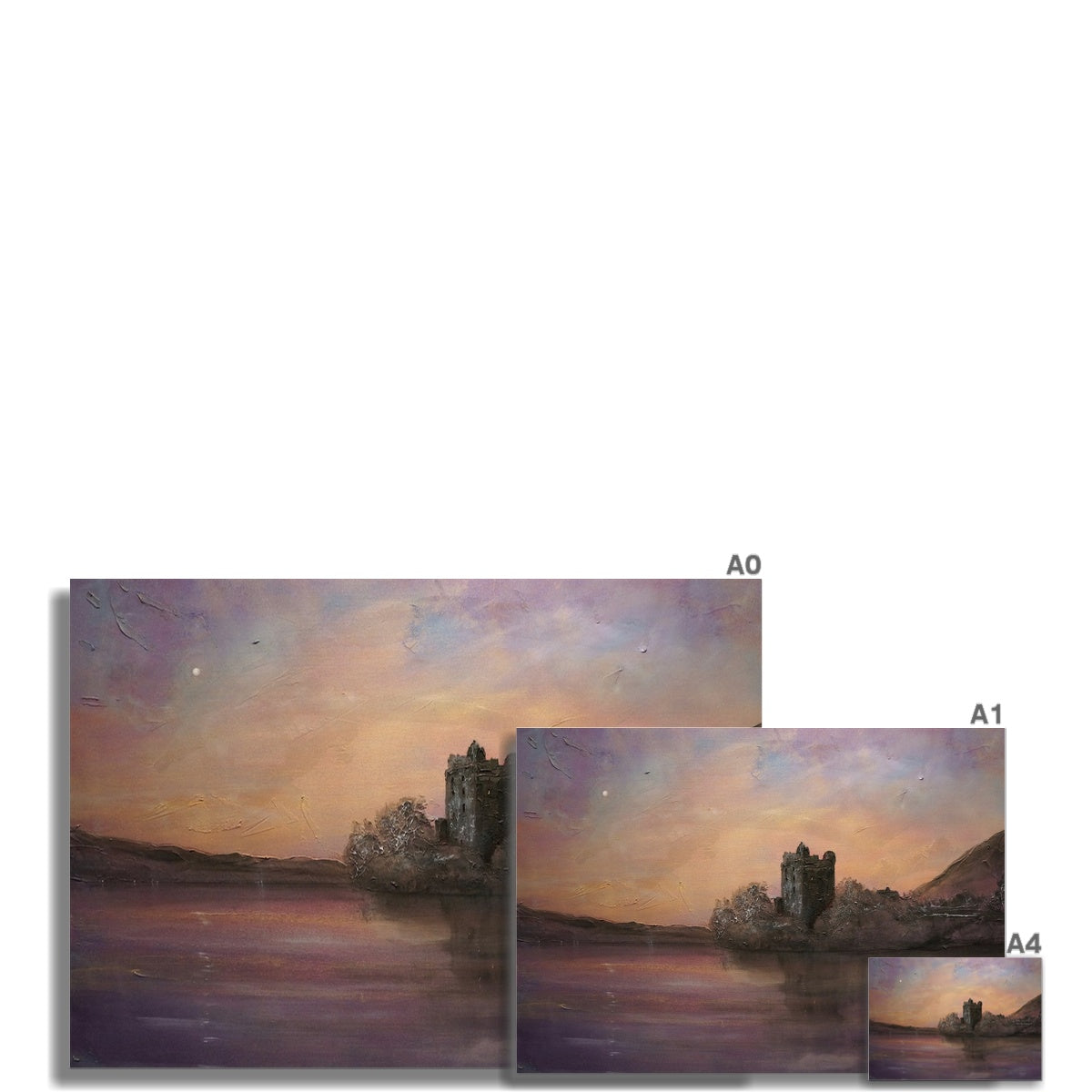 Urquhart Castle Moonlight Fine Art Print - Unframed Prints