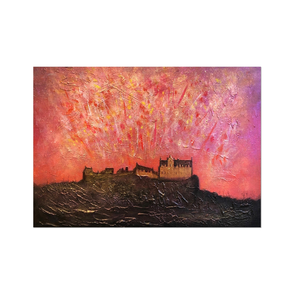 Edinburgh Castle Fireworks Fine Art Print - Unframed Prints