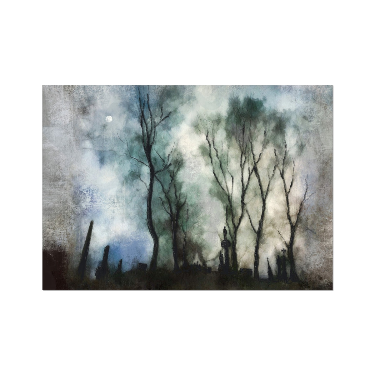 Glasgow Necropolis Moonlight Fine Art Print - Unframed Prints