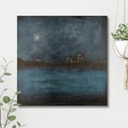 Original Prussian Twilight Painting Eilean Donan Castle