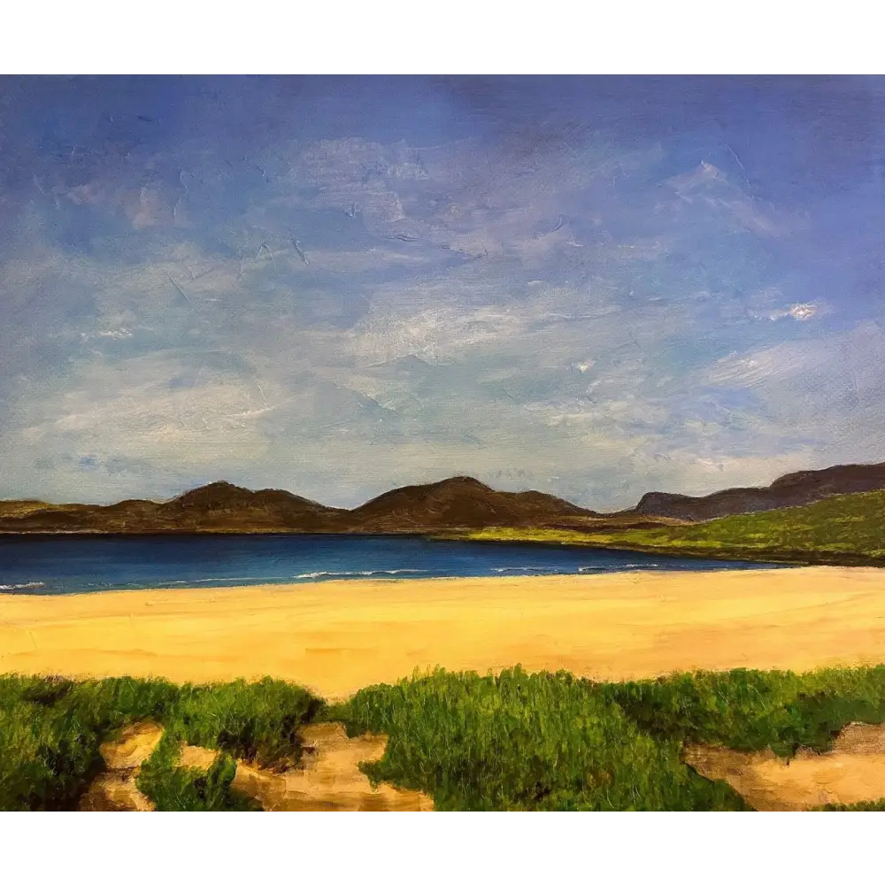 Original Painting Scottish Harris Landscape Luskentyre Beach